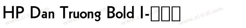 HP Dan Truong Bold I字体转换